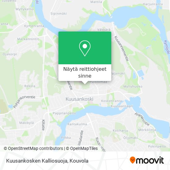 Kuusankosken Kalliosuoja kartta