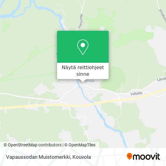 Vapaussodan Muistomerkki kartta