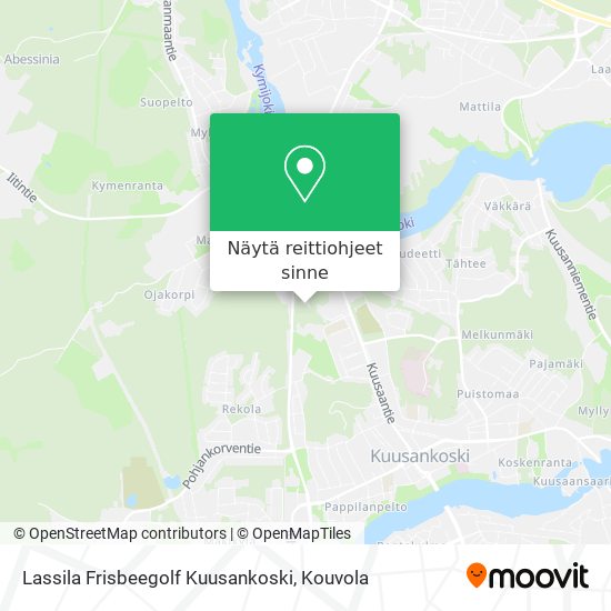 Lassila Frisbeegolf Kuusankoski kartta