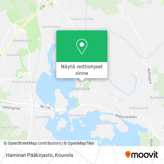Haminan Pääkirjasto kartta