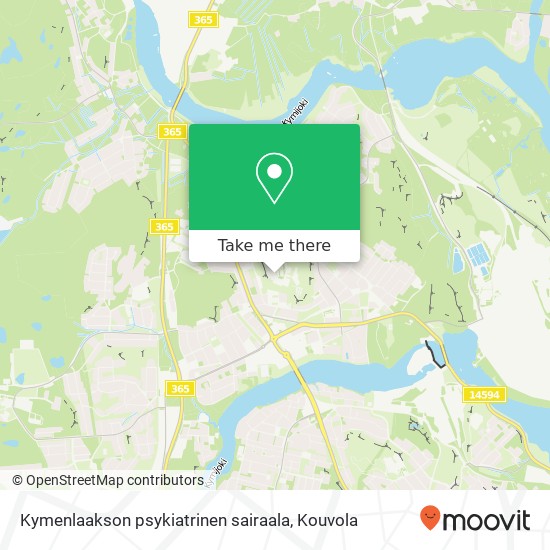 Kymenlaakson psykiatrinen sairaala kartta