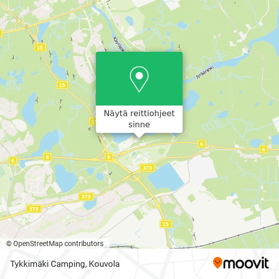 Tykkimäki Camping kartta