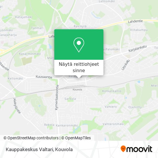 Kauppakeskus Valtari kartta