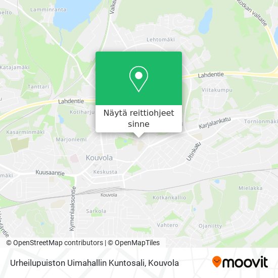 Urheilupuiston Uimahallin Kuntosali kartta