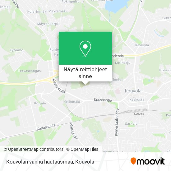 Kouvolan vanha hautausmaa kartta