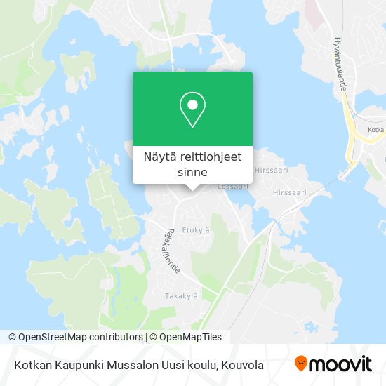 Kotkan Kaupunki Mussalon Uusi koulu kartta