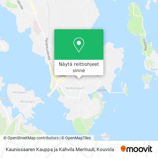 Kaunissaaren Kauppa ja Kahvila Merituuli kartta
