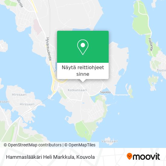 Hammaslääkäri Heli Markkula kartta