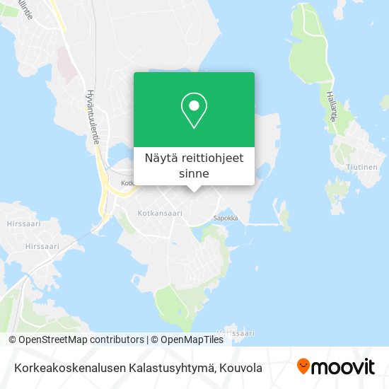 Korkeakoskenalusen Kalastusyhtymä kartta