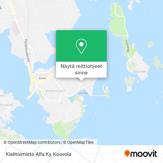 Kielitoimisto Alfa Ky kartta