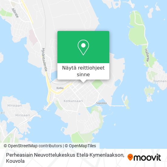 Perheasiain Neuvottelukeskus Etelä-Kymenlaakson kartta