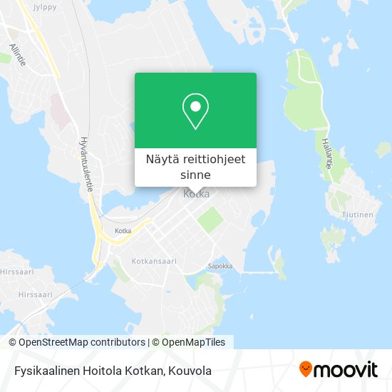 Fysikaalinen Hoitola Kotkan kartta