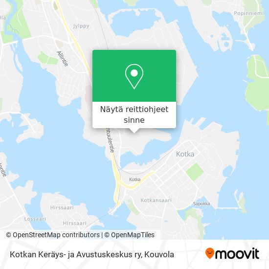 Kotkan Keräys- ja Avustuskeskus ry kartta