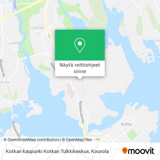 Kotkan kaupunki Kotkan Tulkkikeskus kartta