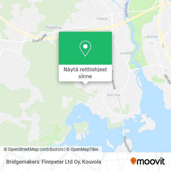 Bridgemakers' Finnpeter Ltd Oy kartta