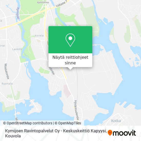 Kymijoen Ravintopalvelut Oy - Keskuskeittiö Kapyysi kartta