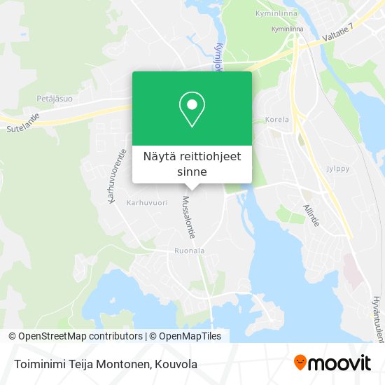 Toiminimi Teija Montonen kartta