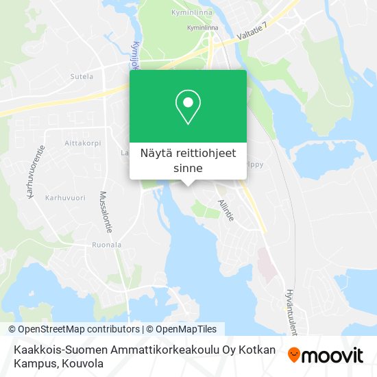 Kaakkois-Suomen Ammattikorkeakoulu Oy Kotkan Kampus kartta