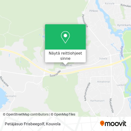 Petäjäsuo Frisbeegolf kartta