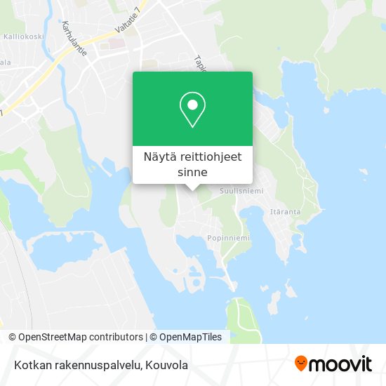 Kotkan rakennuspalvelu kartta