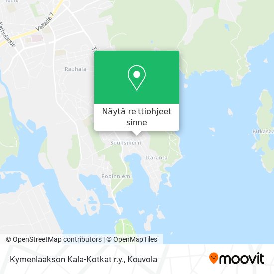 Kymenlaakson Kala-Kotkat r.y. kartta