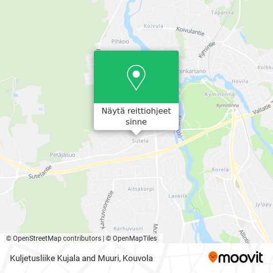 Kuljetusliike Kujala and Muuri kartta