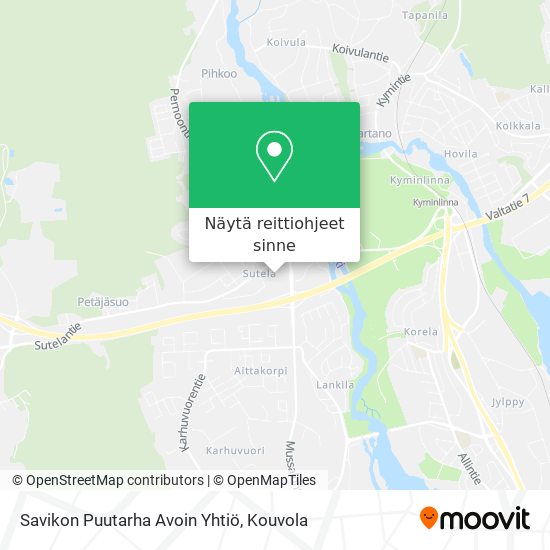 Savikon Puutarha Avoin Yhtiö kartta