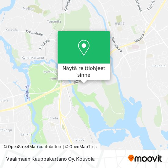 Vaalimaan Kauppakartano Oy kartta