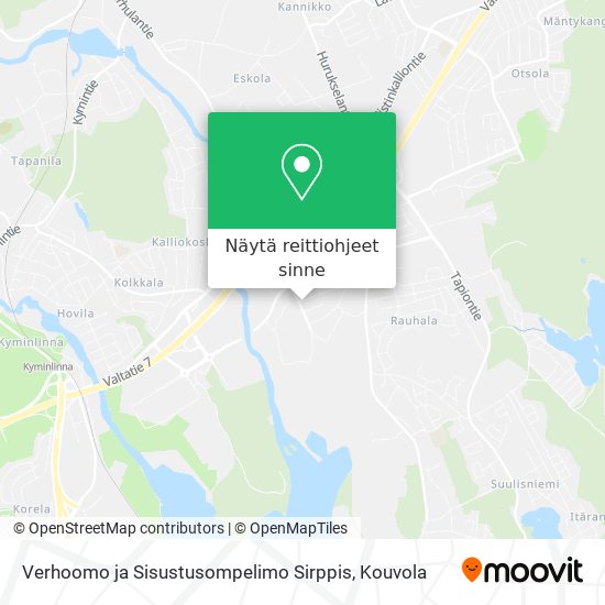 Verhoomo ja Sisustusompelimo Sirppis kartta