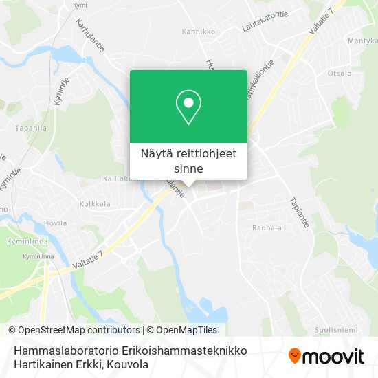 Hammaslaboratorio Erikoishammasteknikko Hartikainen Erkki kartta