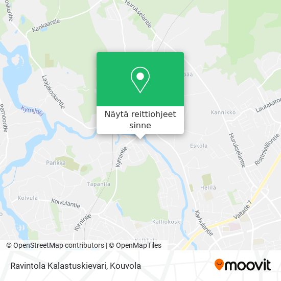 Ravintola Kalastuskievari kartta