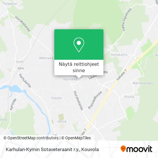 Karhulan-Kymin Sotaveteraanit r.y. kartta