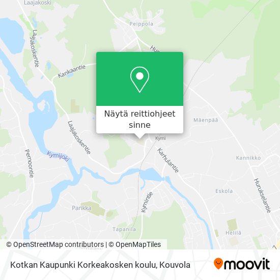 Kotkan Kaupunki Korkeakosken koulu kartta