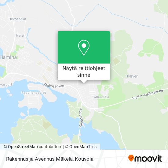 Rakennus ja Asennus Mäkelä kartta