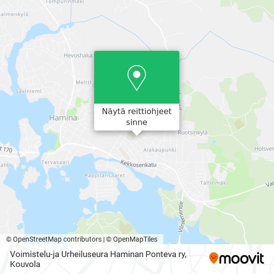 Voimistelu-ja Urheiluseura Haminan Ponteva ry kartta