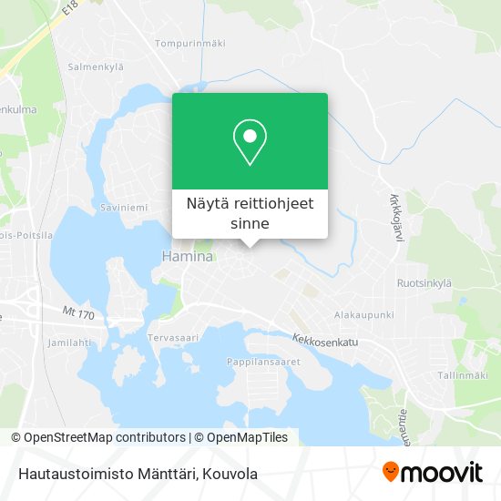 Hautaustoimisto Mänttäri kartta