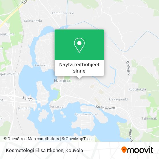 Kosmetologi Elisa Itkonen kartta