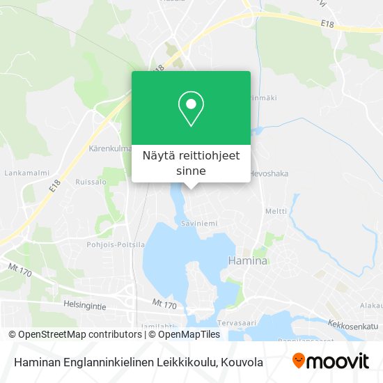 Haminan Englanninkielinen Leikkikoulu kartta