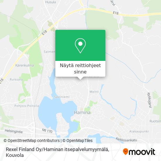 Rexel Finland Oy / Haminan itsepalvelumyymälä kartta