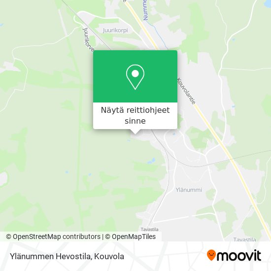 Ylänummen Hevostila kartta