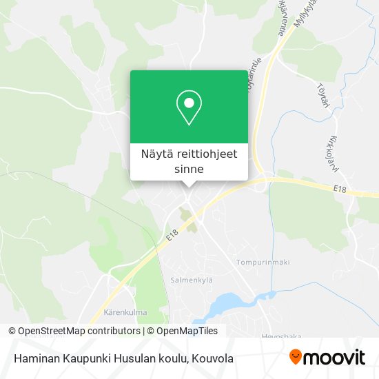Haminan Kaupunki Husulan koulu kartta