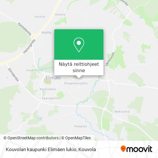 Kouvolan kaupunki Elimäen lukio kartta