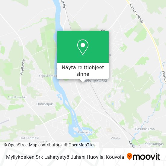 Myllykosken Srk Lähetystyö Juhani Huovila kartta