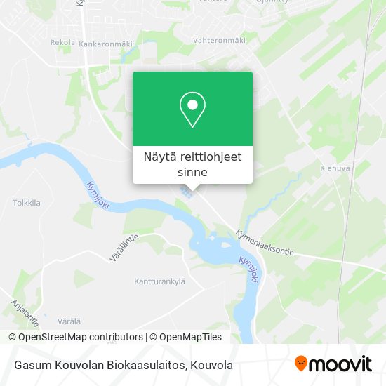 Gasum Kouvolan Biokaasulaitos kartta