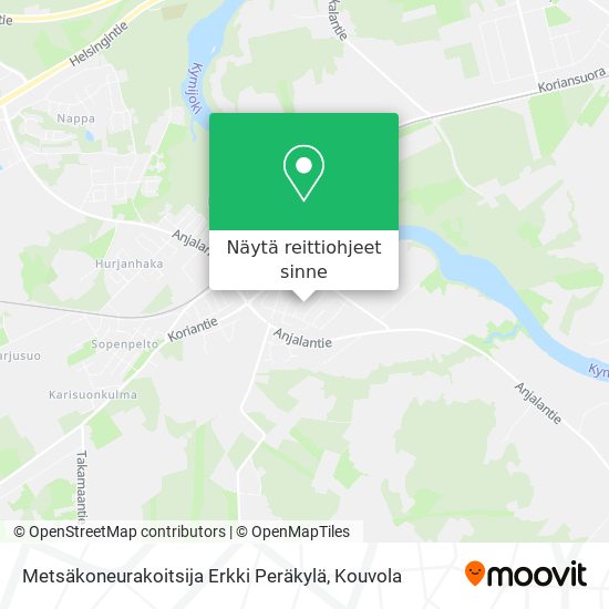 Metsäkoneurakoitsija Erkki Peräkylä kartta