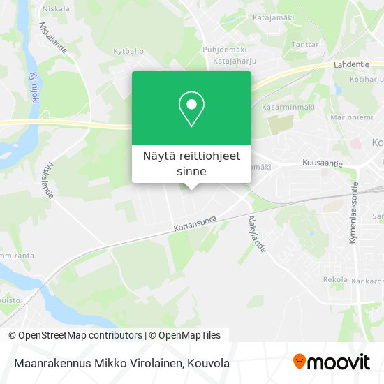 Maanrakennus Mikko Virolainen kartta