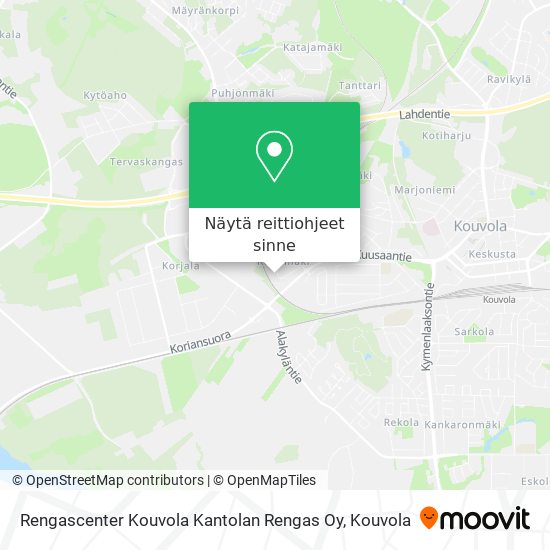 Rengascenter Kouvola Kantolan Rengas Oy kartta