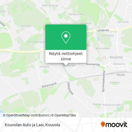 Kouvolan Auto ja Lasi kartta