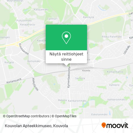 Kouvolan Apteekkimuseo kartta