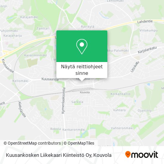 Kuusankosken Liikekaari Kiinteistö Oy kartta